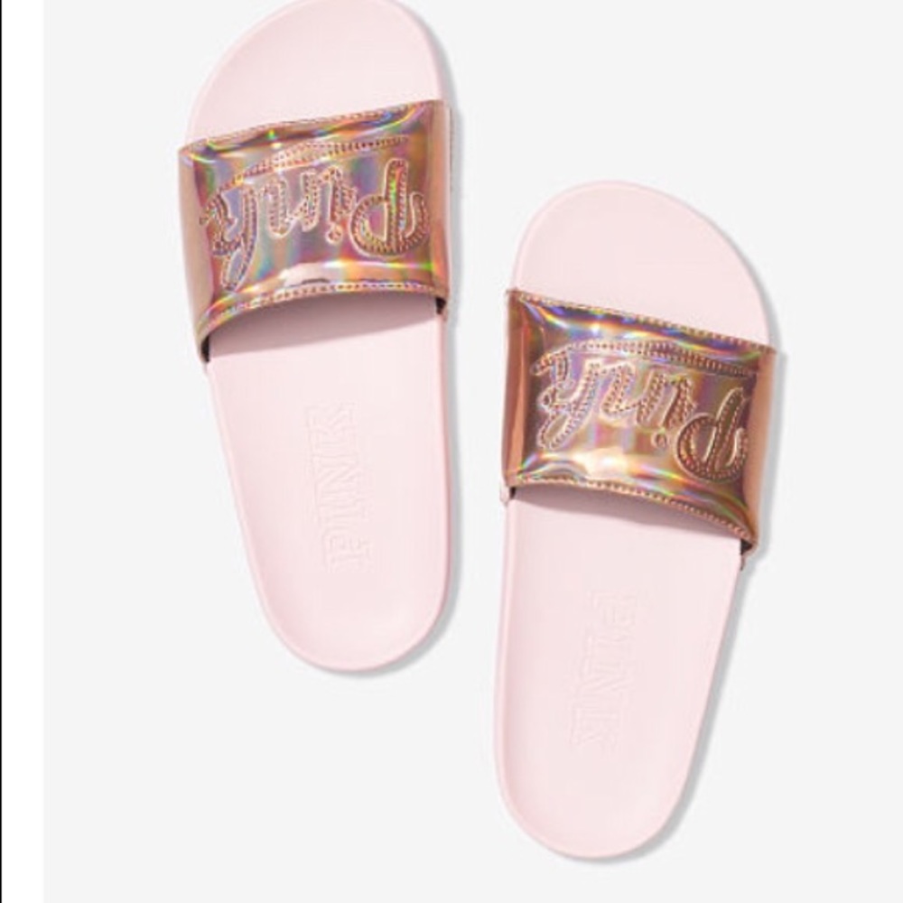 Pink slides size 9-10